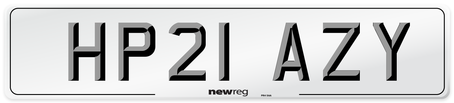 HP21 AZY Number Plate from New Reg